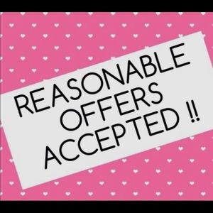 Reasonable offers accepted